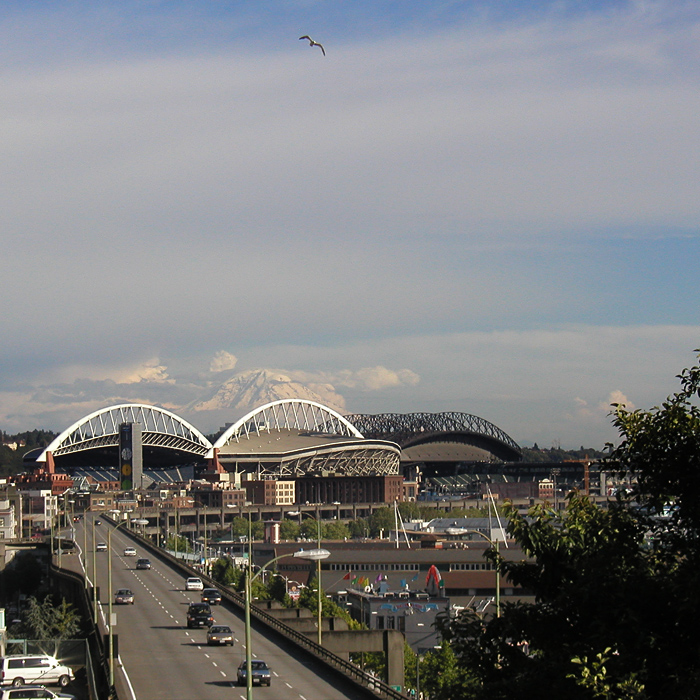 Highway 99 and Mount Rainier