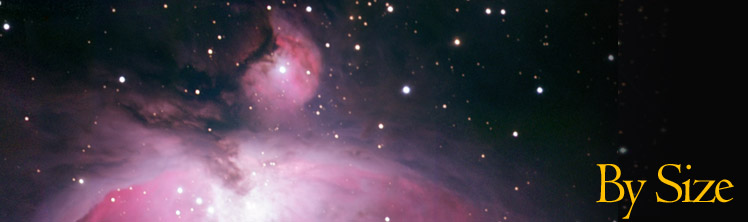 The Astrotourist: By Size