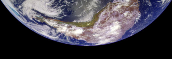 The Earth, from the Galileo spacecraft, 1992.